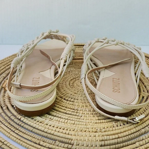 NIB SCHUTZ TINAH LEATHER SANDAL - Picture 4 of 14